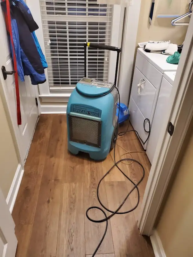Commercial dehumidifier deployed for Flood Damage Cleanup in Norwood