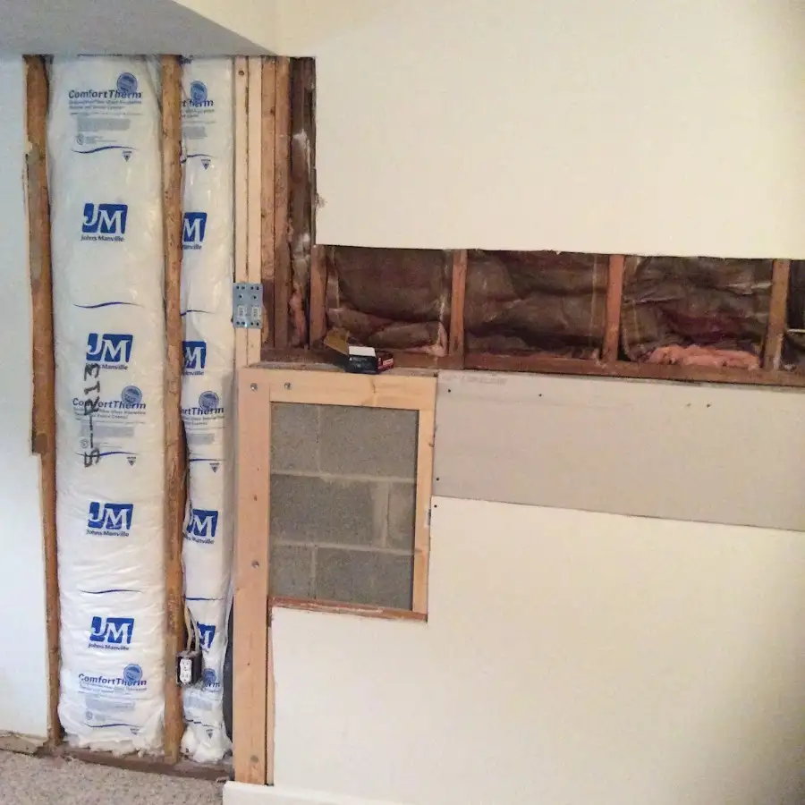 Wall insulation replacement during Odor Removal & Deodorization in Norwood